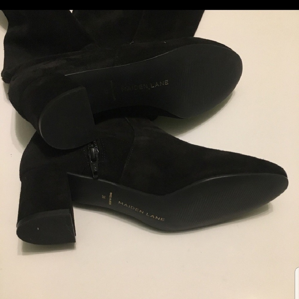 Genuine suede over the knee boots - Picture 2 of 5